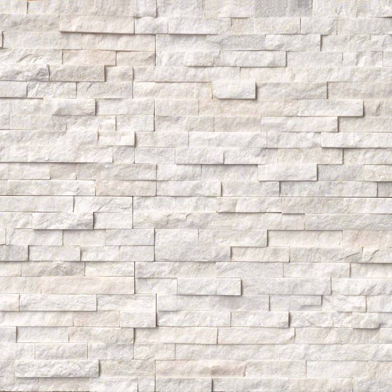 Arctic White Stacked Stone Tile