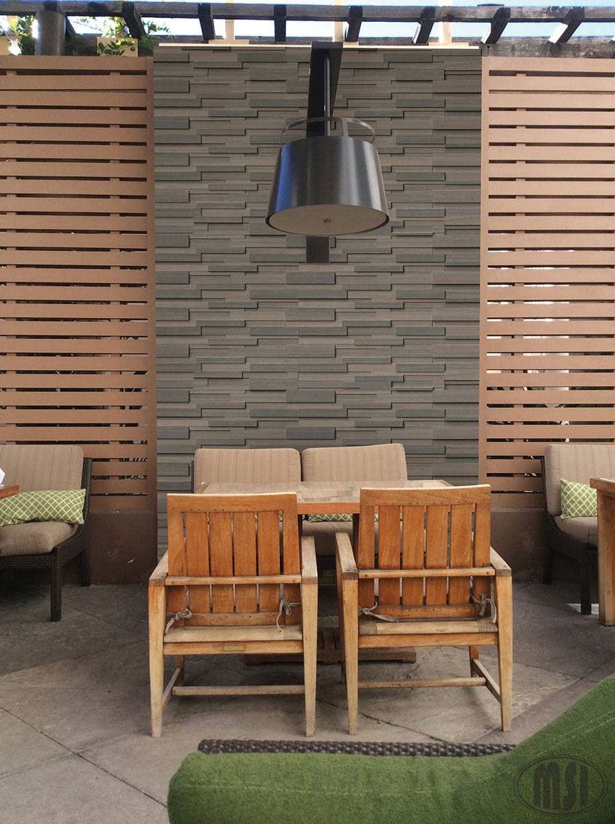 Brown Wave Stacked Stone Tile