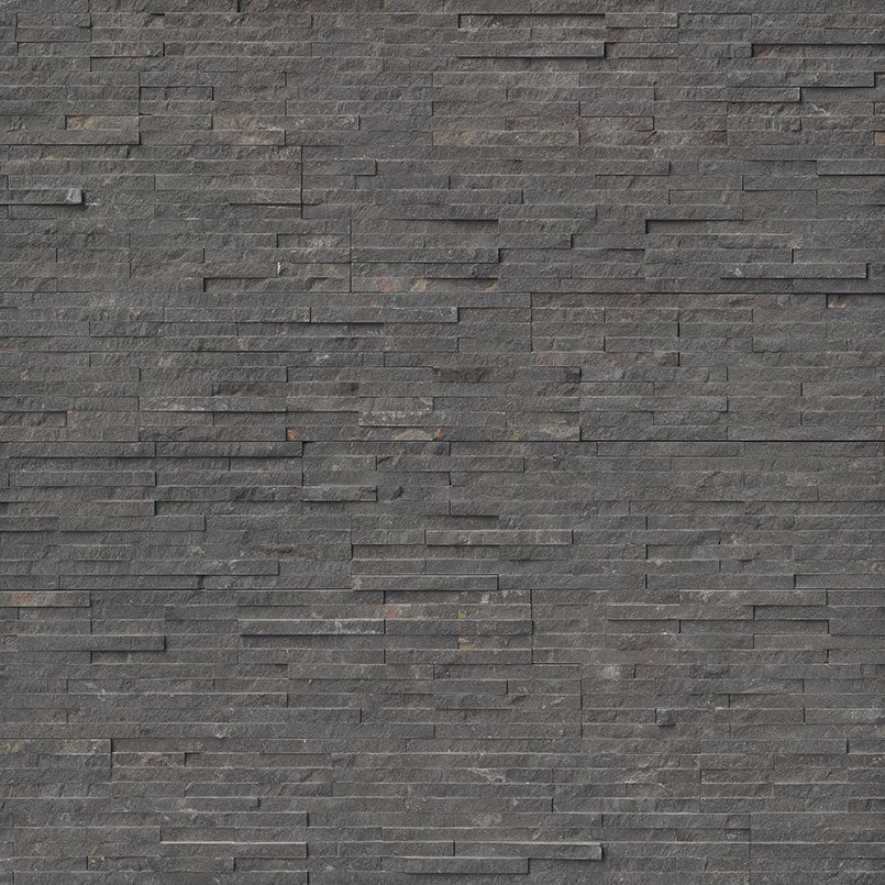 Charcoal Pencil Stacked Stone Tile