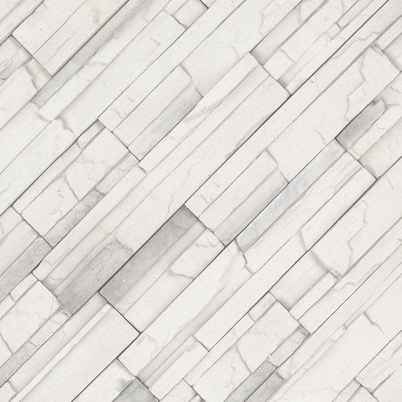Copen Snow Stacked Stone Tile
