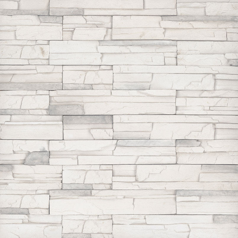 Copen Snow Stacked Stone Tile