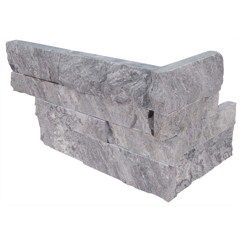 Glacial Grey Marble Stacked Stone Tile
