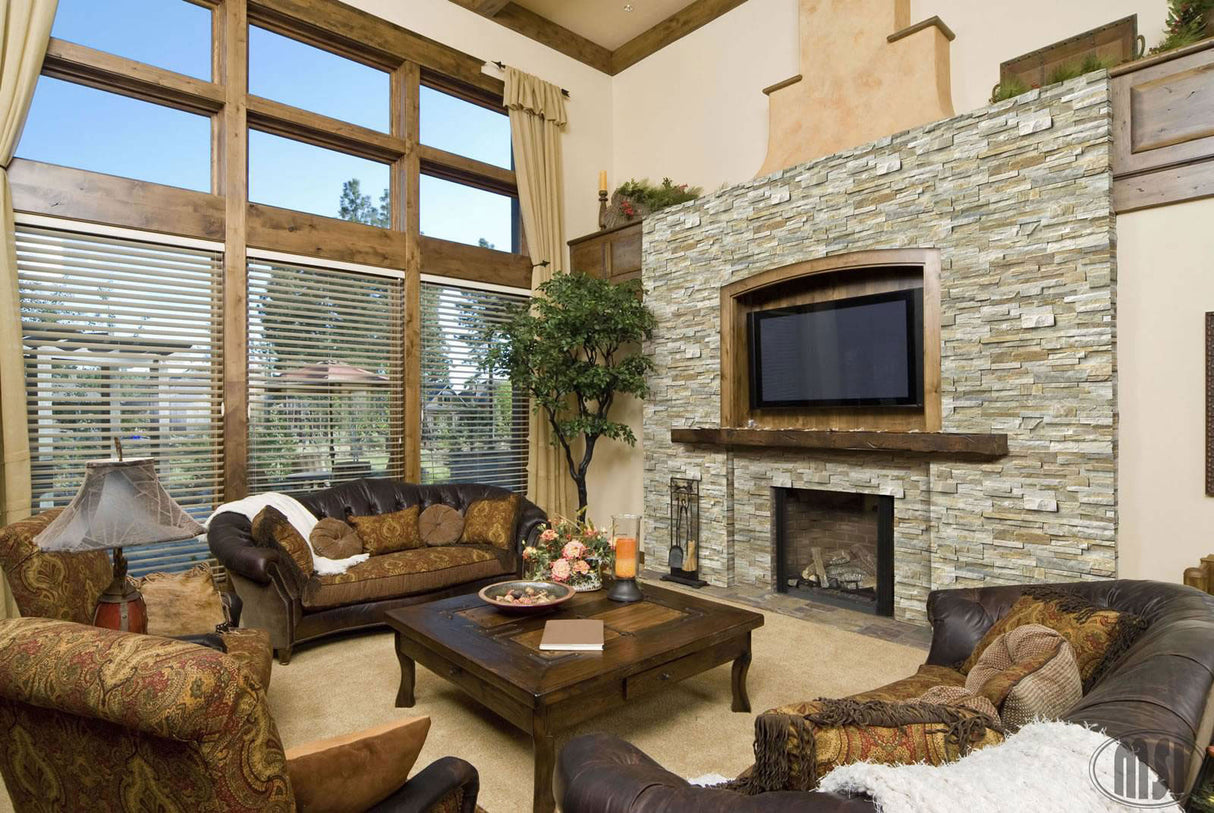 Golden Honey Stacked Stone Tile