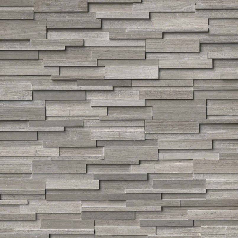 Gray Oak 3d Stacked Stone Tile