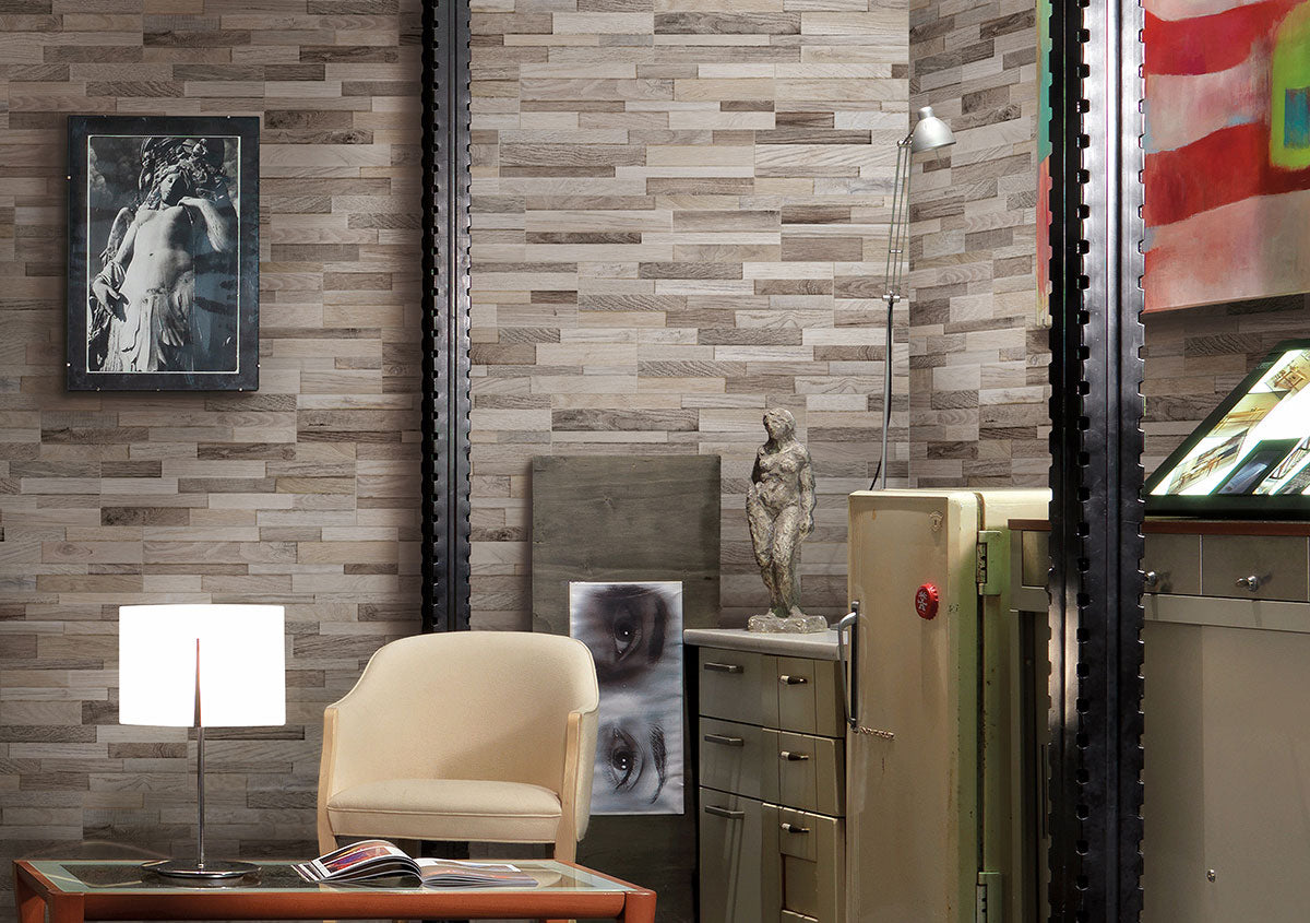 Rainforest Natural Stacked Porcelain Tile