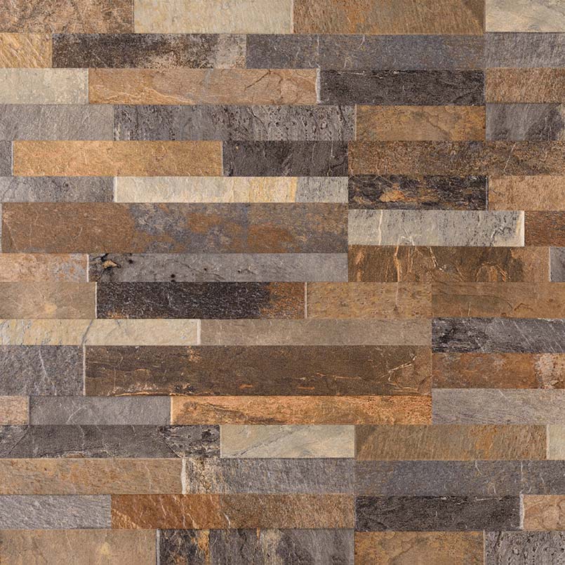 Rocky Gold Stacked Porcelain Tile