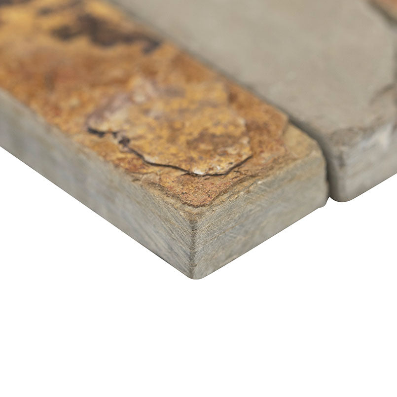 Rustic Gold Stacked Stone Tile