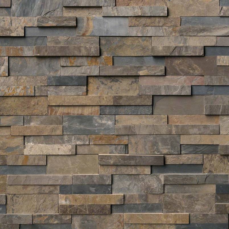 Rustic Gold Stacked Stone Tile