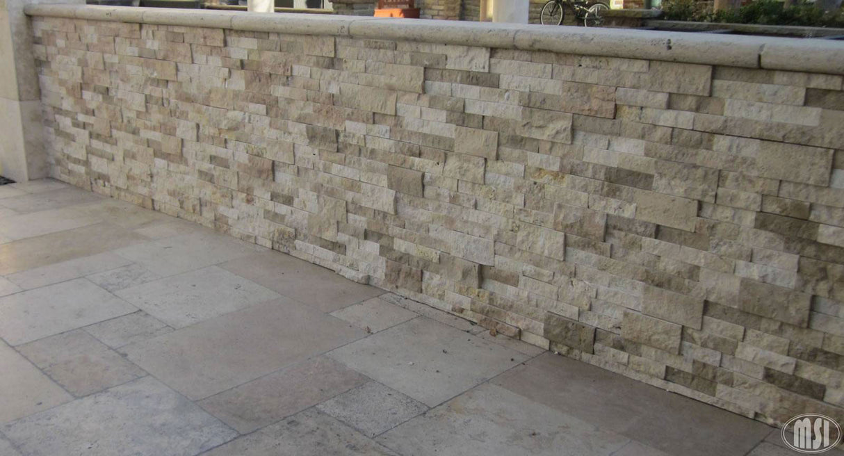 Roman Beige Stacked Stone Tile