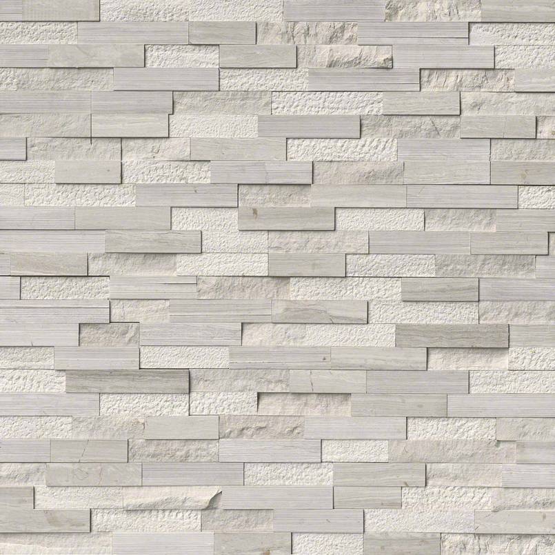 White Oak Multi Finish Stacked Stone Tile