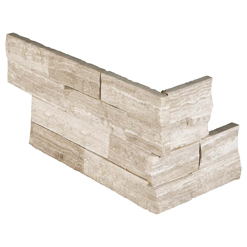 White Oak Splitface Stacked Stone Tile