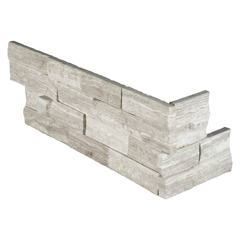 White Oak Splitface Stacked Stone Tile