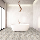 Angora Polished Herringbone Tile