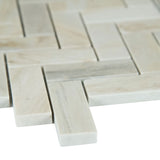 Angora Polished Herringbone Tile