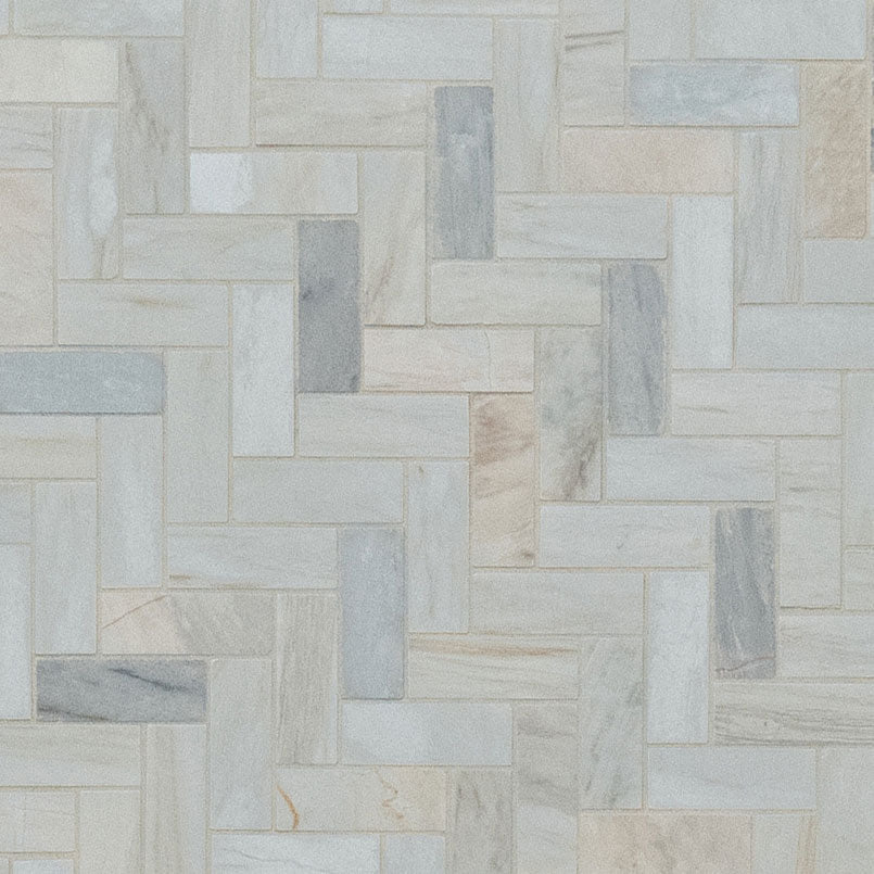 Angora Polished Herringbone Tile