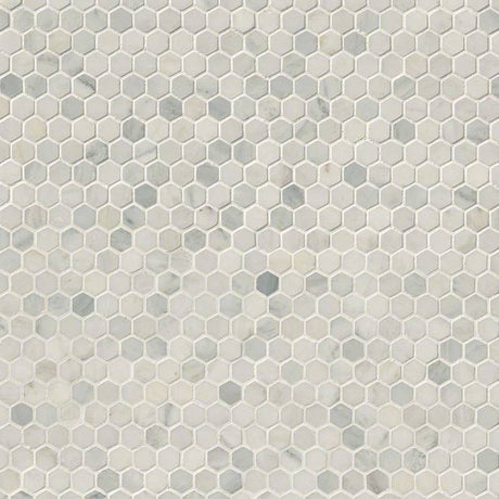 Arabescato Carrara 1” Hexagon Mosaic Tile