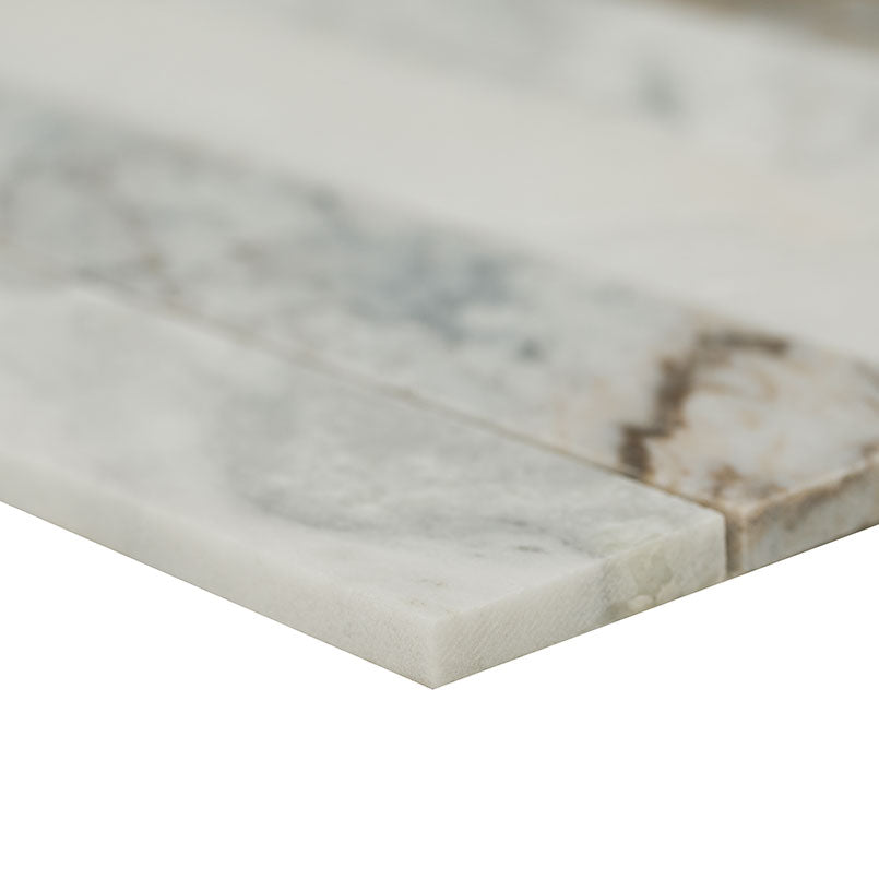 Arabescato Venato White 2x12 Stack Hon Tile