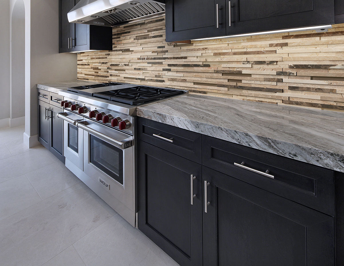 Ashlar Rock Interlocking 3d Pattern In 8x18 Mesh Tile