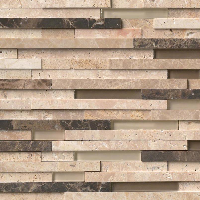 Ashlar Rock Interlocking 3d Pattern In 8x18 Mesh Tile