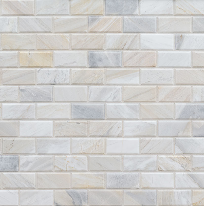 Athena Gold Beveled Tile 2x4 Tile