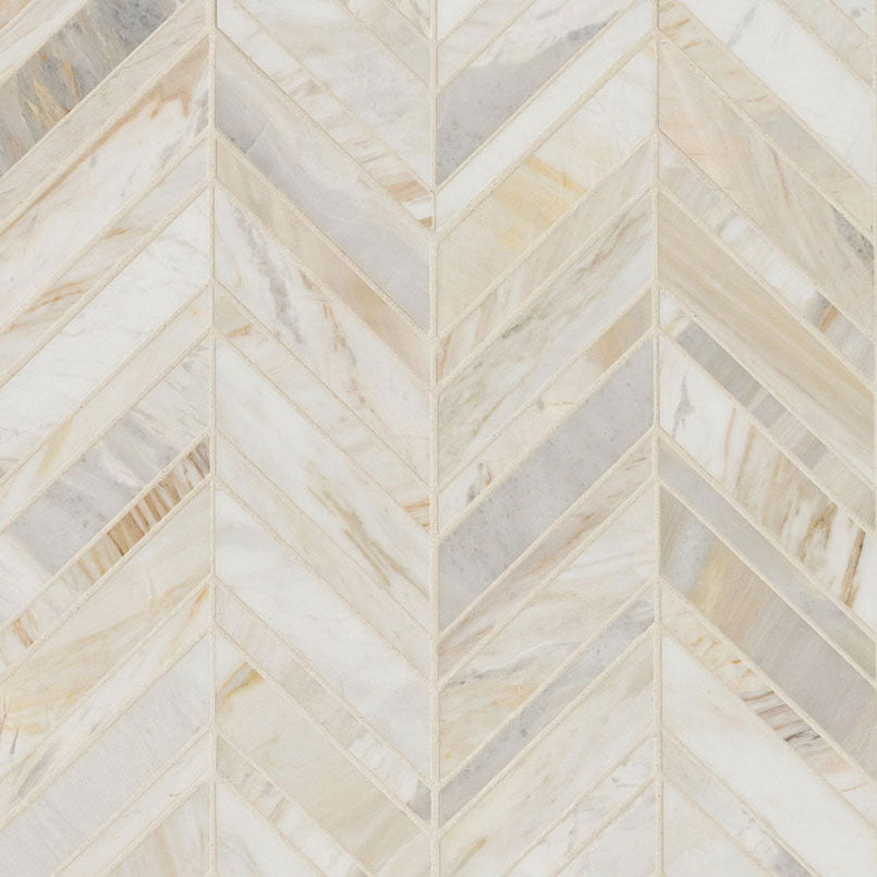Athena Gold Chevron Pattern Honed Tile