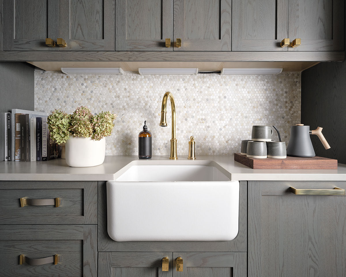 Athena Gold Pennyround Tile