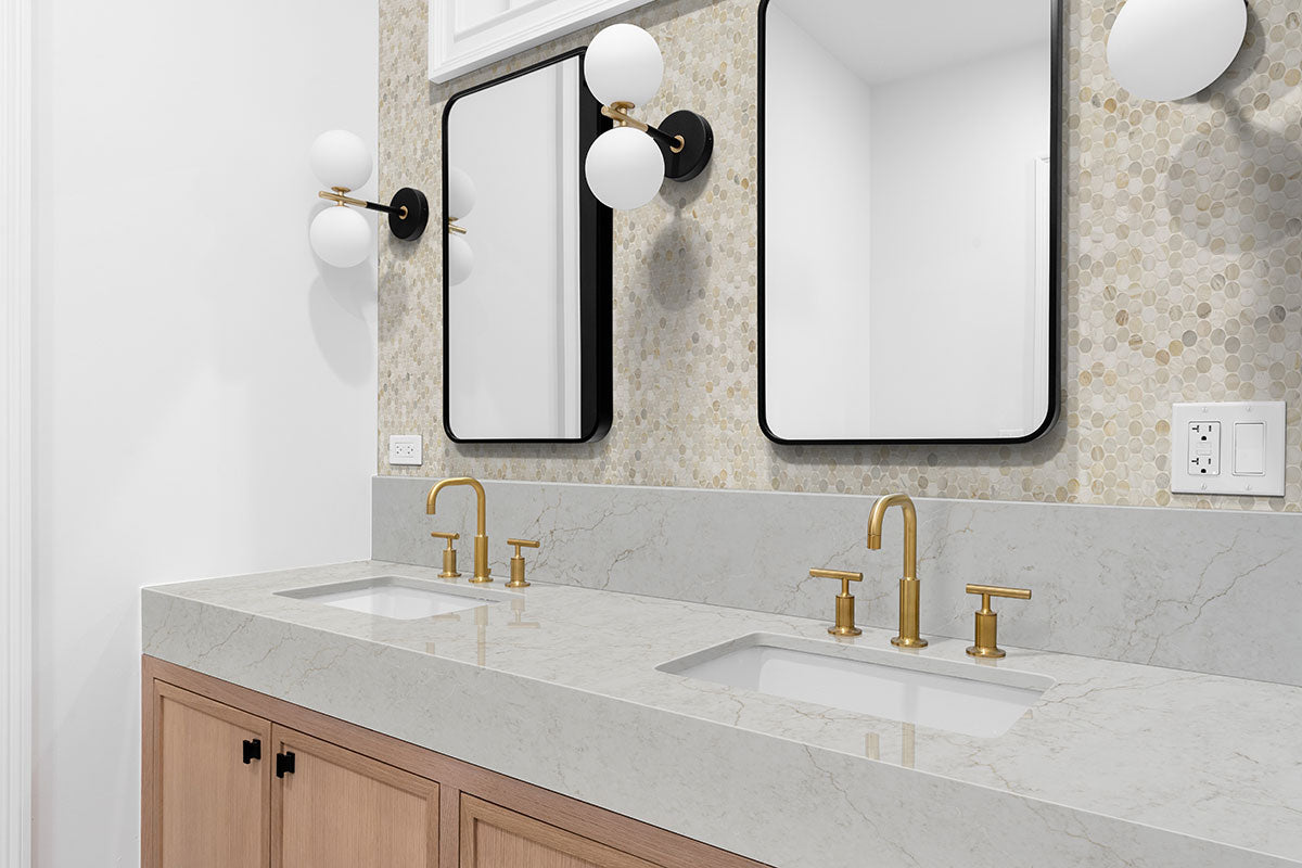 Athena Gold Pennyround Tile