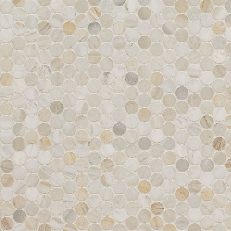 Athena Gold Pennyround Tile