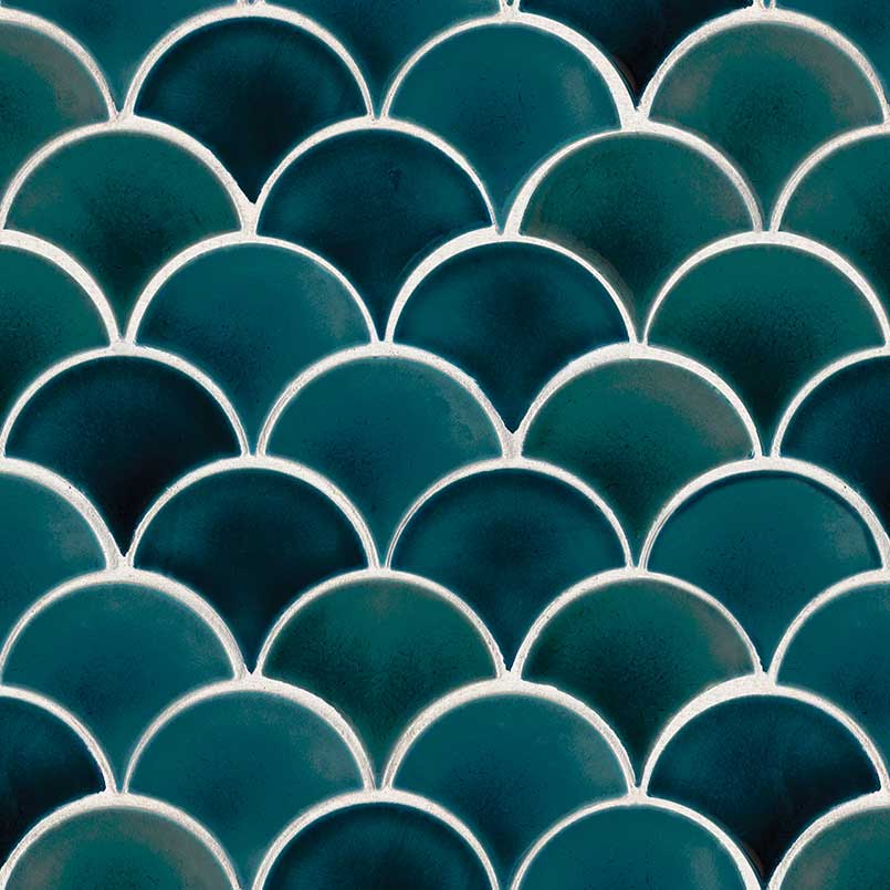 Azul Scallop Tile