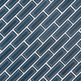 Bay Blue Beveled Tile 2x6 Tile
