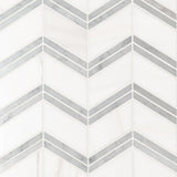 Bianco Dolomite Marble Chevron Pattern Tile