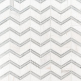 Bianco Dolomite Marble Chevron Pattern Tile
