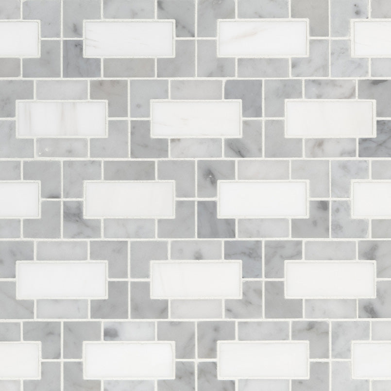 Bianco Dolomite Lynx Polished Marble Tile
