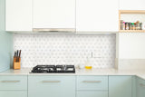 Bianco Dolomite Pinwheel Tile