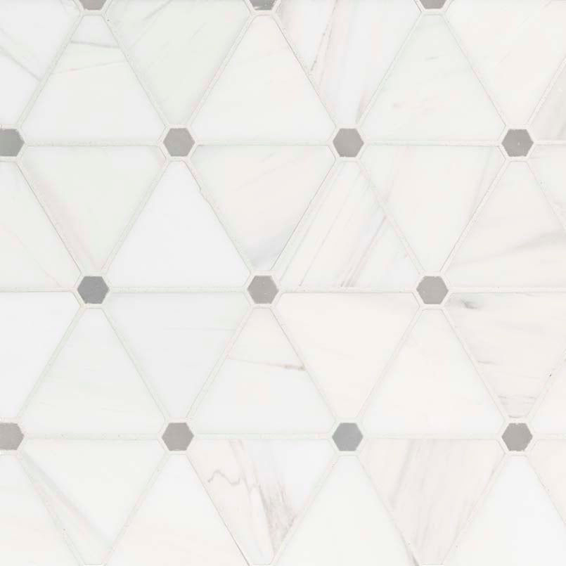 Bianco Dolomite Pinwheel Tile
