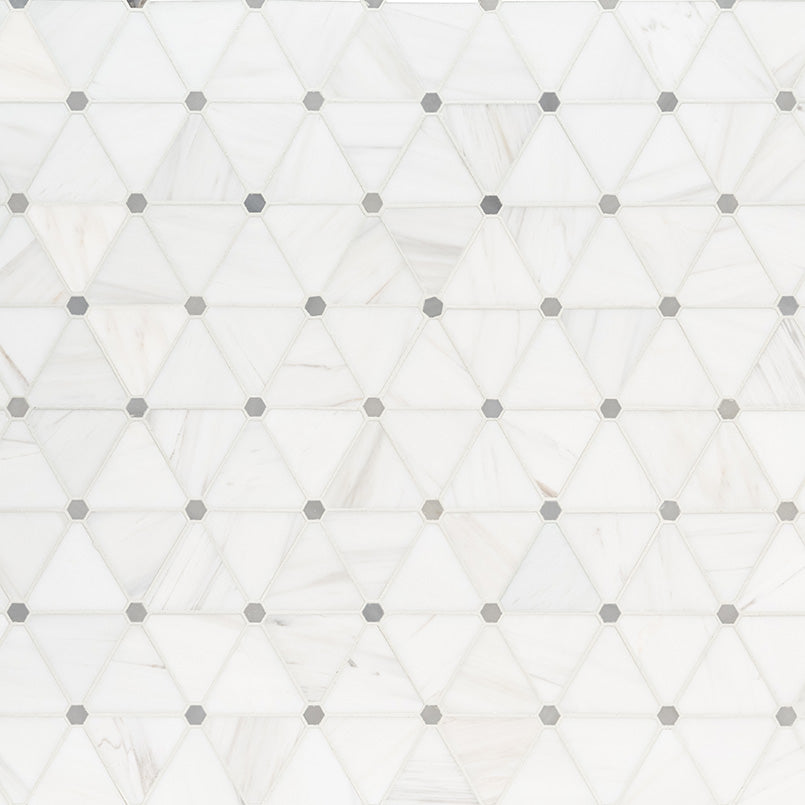 Bianco Dolomite Pinwheel Tile