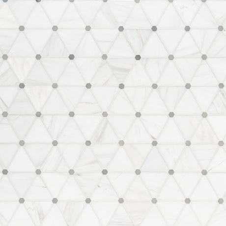 Bianco Dolomite Pinwheel Tile