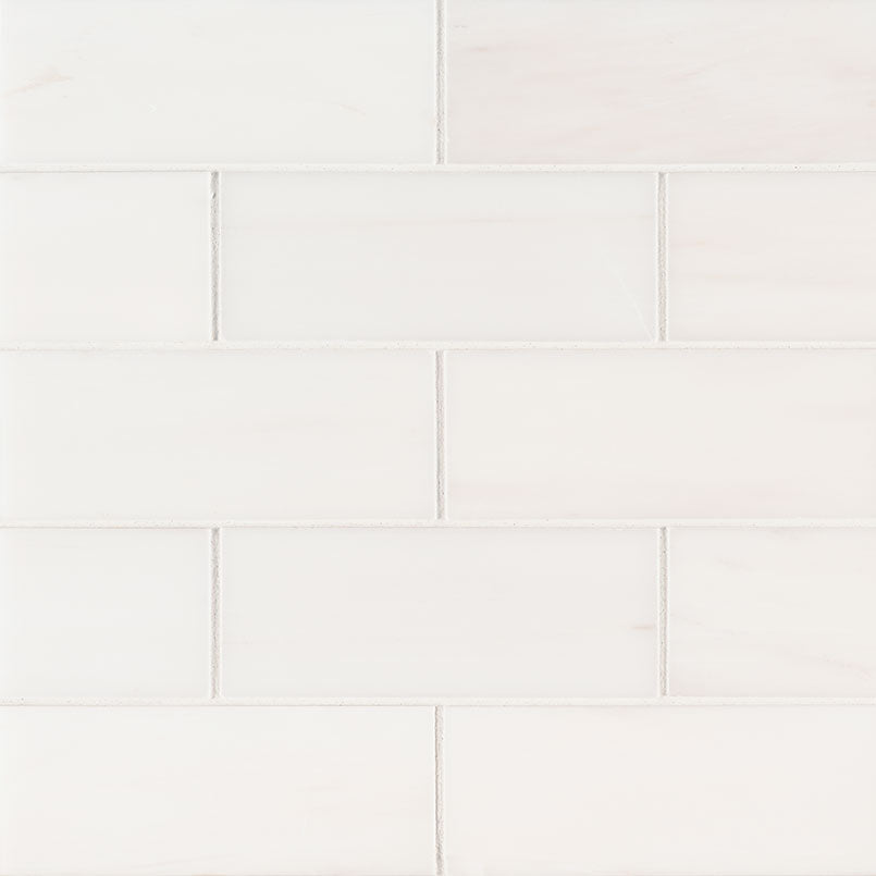 Bianco Dolomite Polished Subway Tile 3x6 Tile