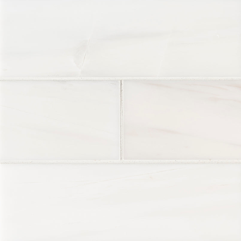 Bianco Dolomite Polished Subway Tile 4x12 Tile