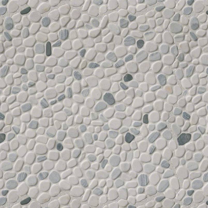 Black And White Pebbles Mosaic Tile
