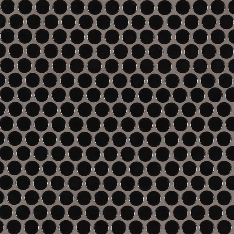Black Glossy Penny Round Mosaic Tile