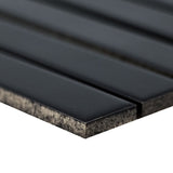Black Matte 1x6 Stack Pattern Tile