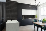Black Matte 1x6 Stack Pattern Tile