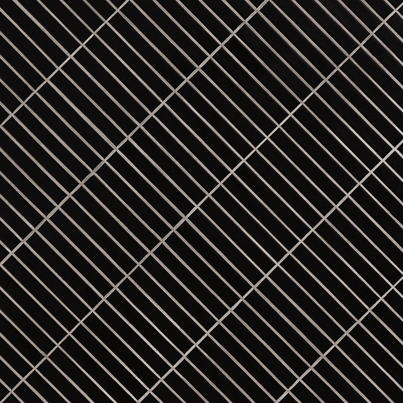 Black Matte 1x6 Stack Pattern Tile
