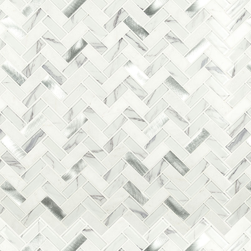 Bytle Bianco Herringbone Tile