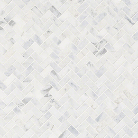 Calacatta Cressa Honed Herringbone Tile
