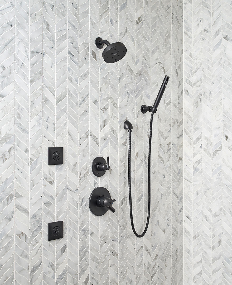CALACATTA CRESSA LEAF PATTERN HONED Tile