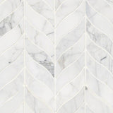 CALACATTA CRESSA LEAF PATTERN HONED Tile