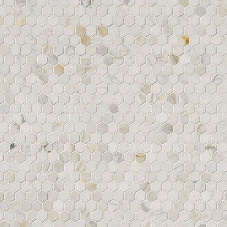 Calacatta Gold 1” Hexagon Mosaic Tile