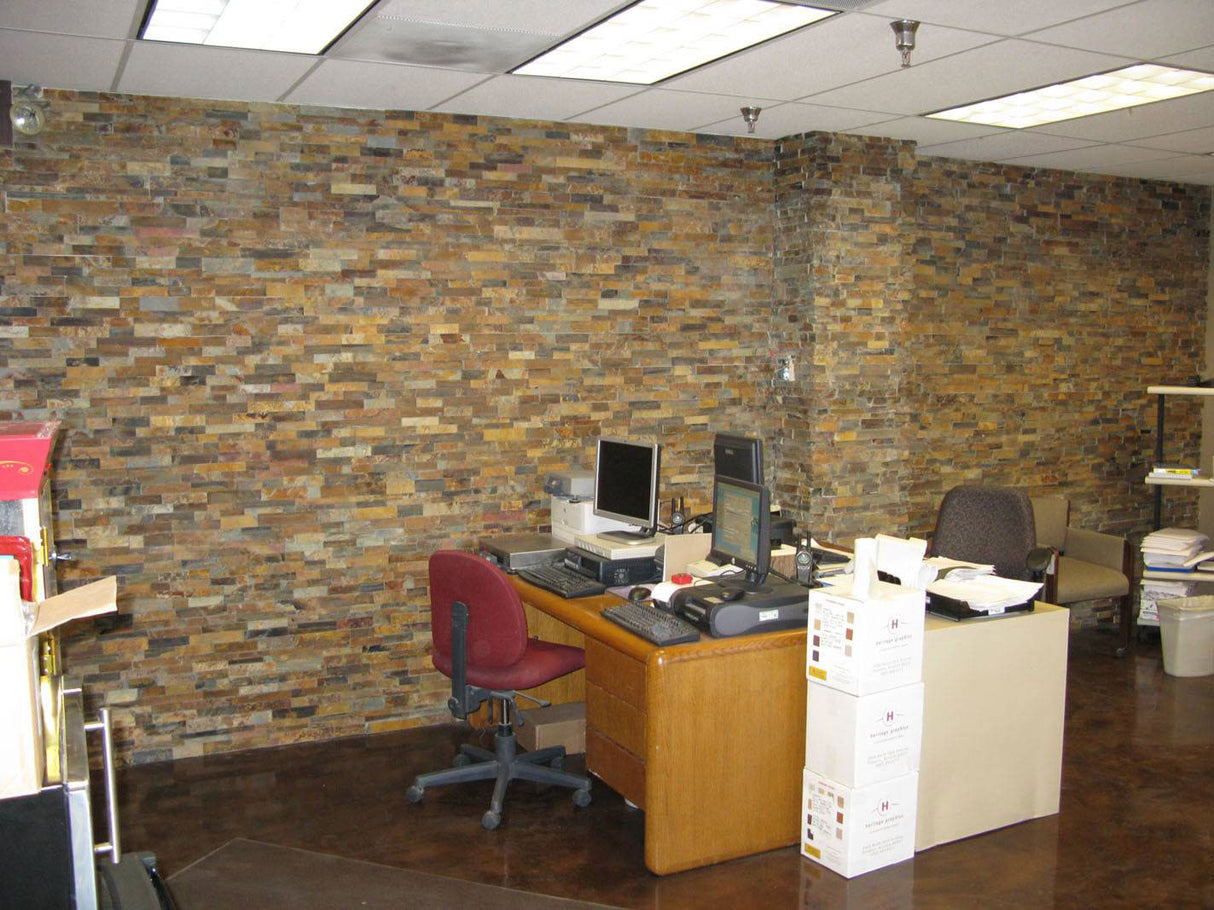 California Gold Stacked Stone Tile